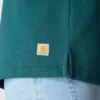 Camisola feminina de corte largo e peso médio com gola redonda e estampado carhartt 1889