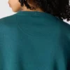 Camisola feminina de corte largo e peso médio com gola redonda e estampado carhartt 1889