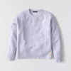 Camisola feminina de corte largo e peso médio com gola redonda e estampado carhartt 1889
