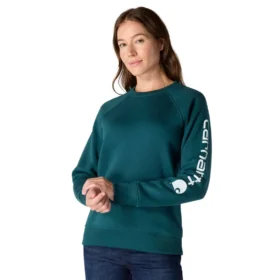 Camisola feminina de gola redonda com estampado, corte descontraído e peso médio
