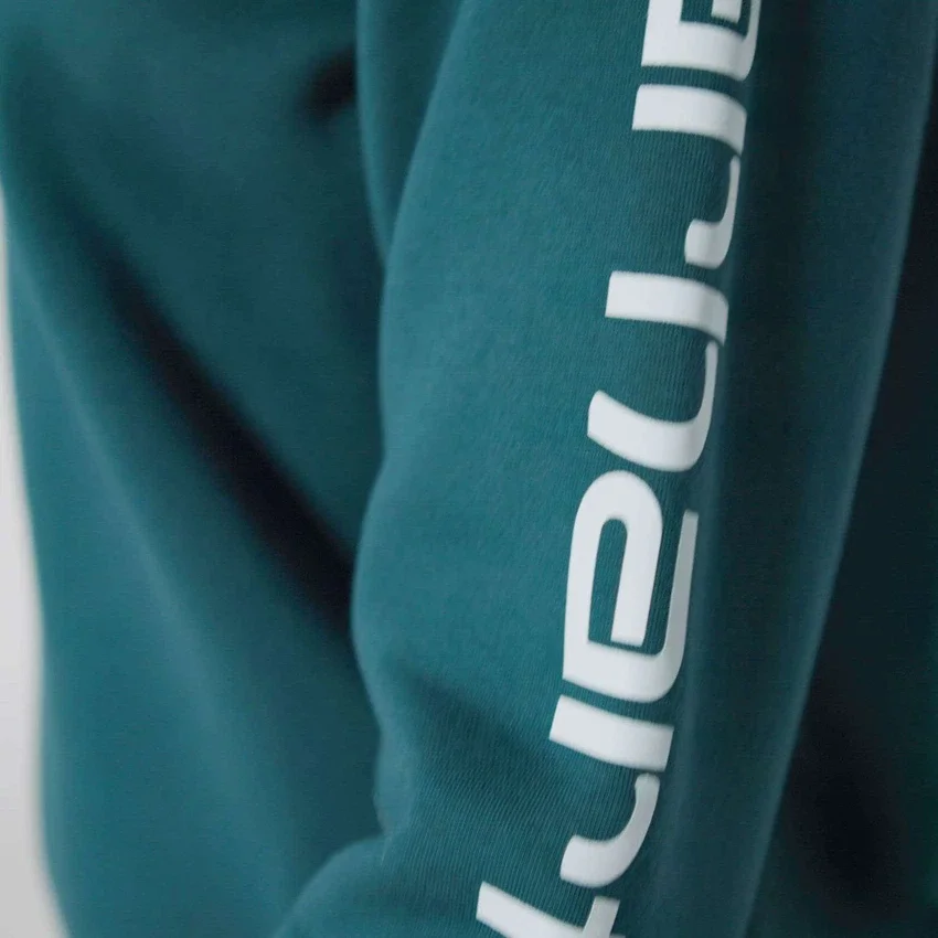 Camisola feminina de gola redonda com estampado, corte descontraído e peso médio