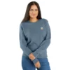 Camisola feminina leve de Tencel com gola redonda