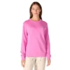 Camisola feminina leve de Tencel com gola redonda