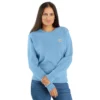 Camisola feminina leve de Tencel com gola redonda