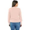 Camisola feminina leve de Tencel com gola redonda