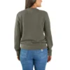 Camisola feminina leve de Tencel com gola redonda
