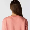 Camisola feminina leve de Tencel com gola redonda