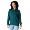 Camisola feminina leve em Tencel com meio fecho