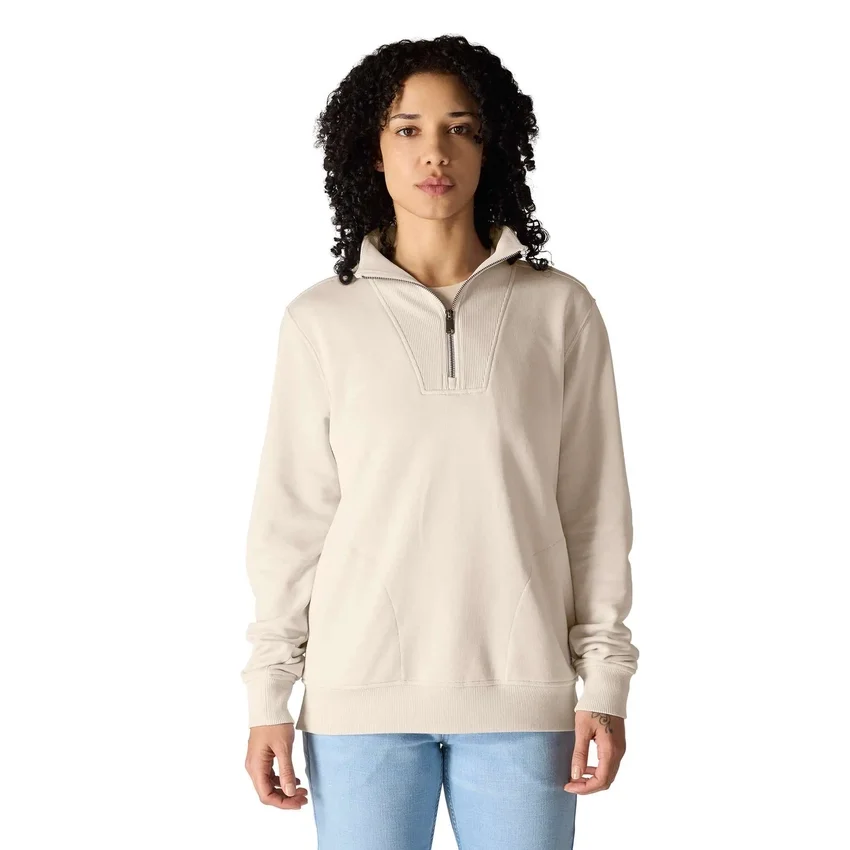 Camisola feminina leve em Tencel com meio fecho