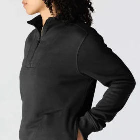 Camisola feminina leve em Tencel com meio fecho