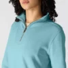 Camisola feminina leve em Tencel com meio fecho