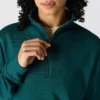 Camisola feminina leve em Tencel com meio fecho