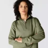 Camisola feminina leve em Tencel com meio fecho