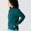 Camisola feminina leve em Tencel com meio fecho