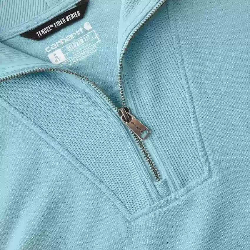 Camisola feminina leve em Tencel com meio fecho