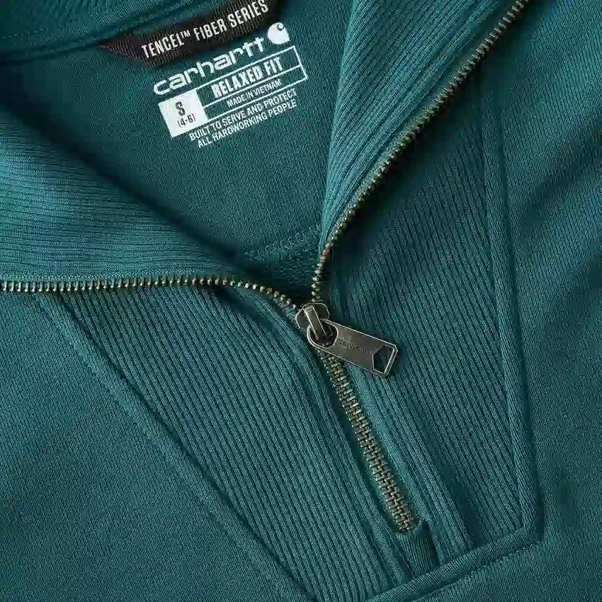 Camisola feminina leve em Tencel com meio fecho