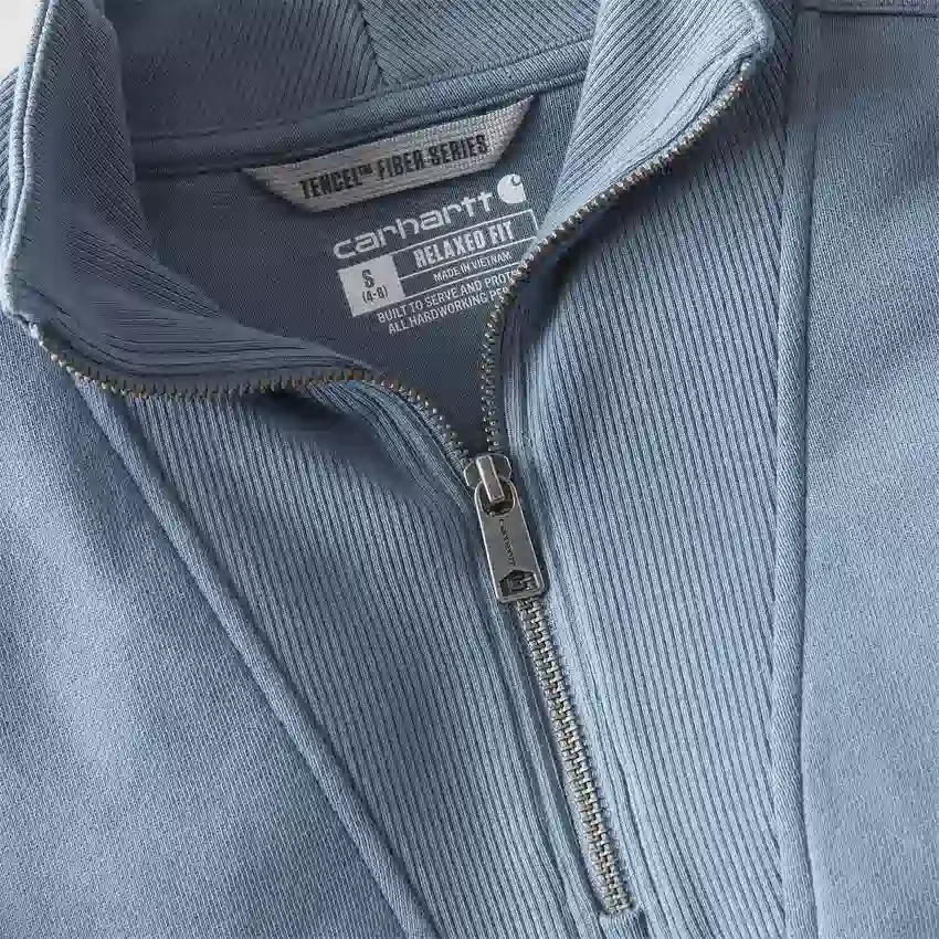 Camisola feminina leve em Tencel com meio fecho