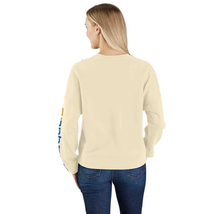 Camisola feminina leve em Tencel, de corte largo e manguitos com estampado