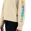 Camisola feminina leve em Tencel, de corte largo e manguitos com estampado