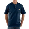 Camisola Henley de corte largo e tecido pesado com bolso para homem Dearborn