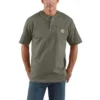 Camisola Henley de corte largo e tecido pesado com bolso para homem Dearborn