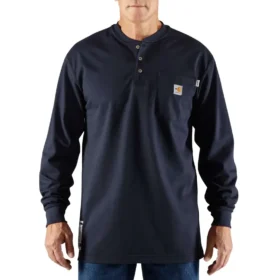 Camisola Henley de manguitos largos e corte largo Fr Force Dearborn para homem