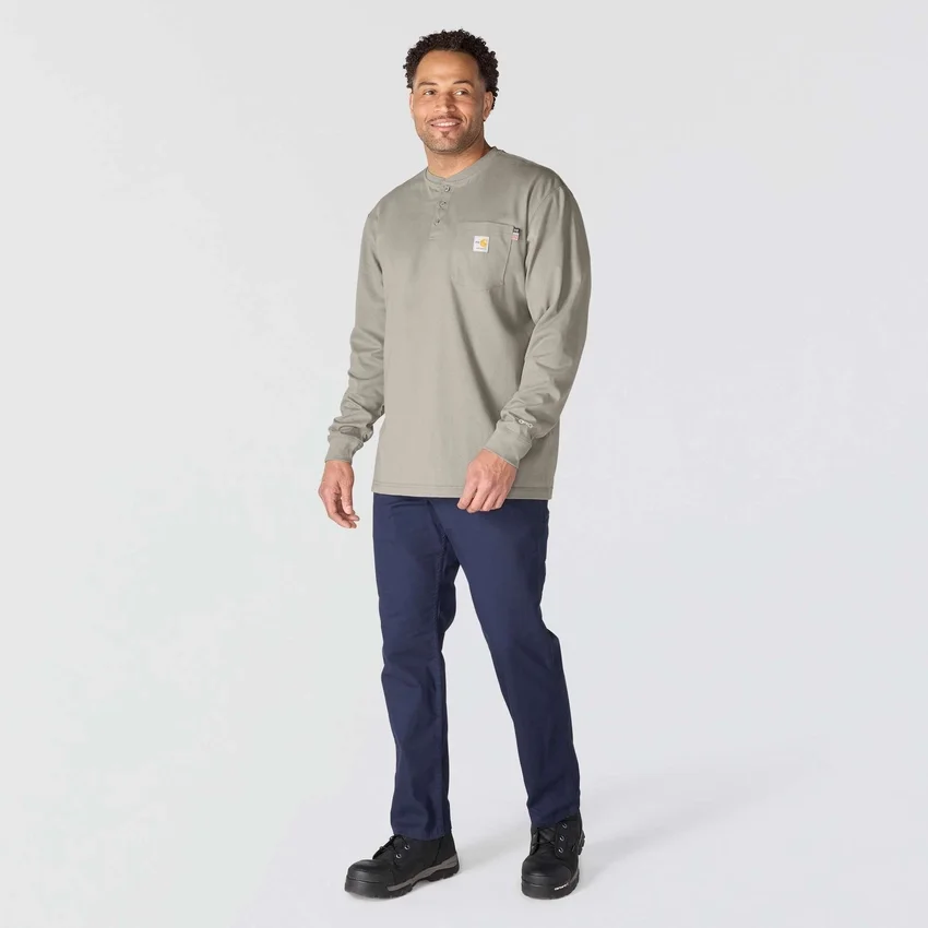 Camisola Henley de manguitos largos e corte largo Fr Force Dearborn para homem