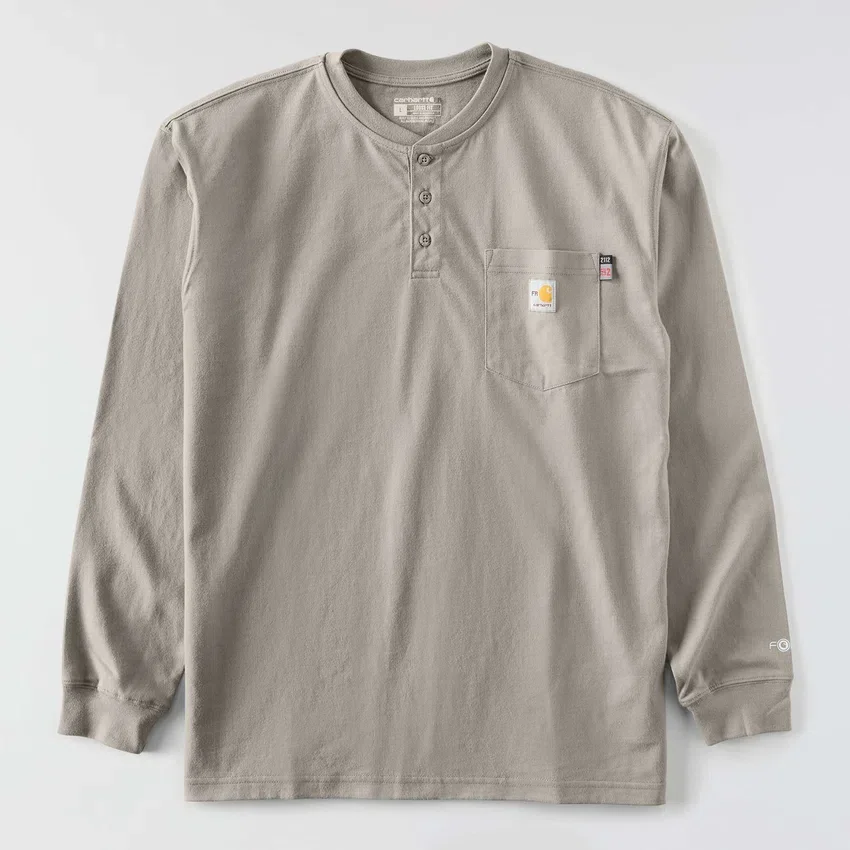 Camisola Henley de manguitos largos e corte largo Fr Force Dearborn para homem