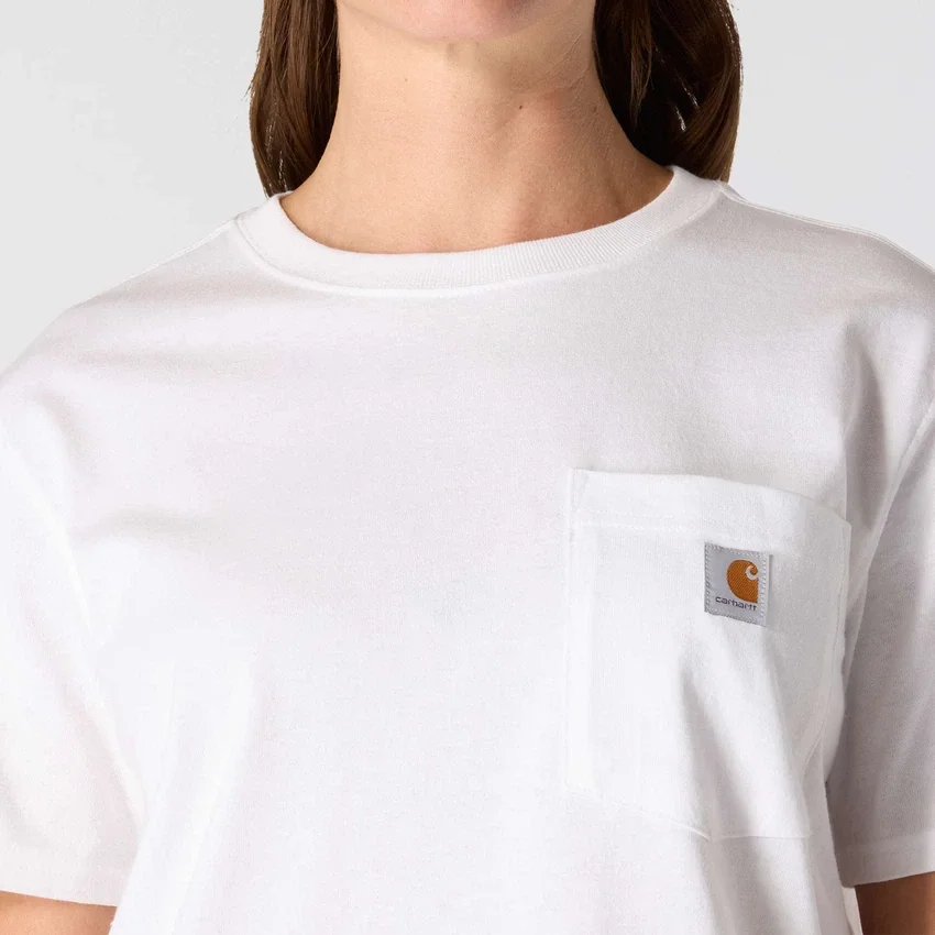 Camisola icónica K87 de corte largo e tecido pesado com bolsos para mulher
