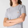Camisola icónica K87 de corte largo e tecido pesado com bolsos para mulher