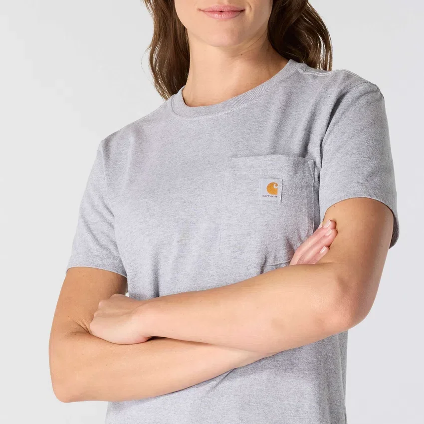 Camisola icónica K87 de corte largo e tecido pesado com bolsos para mulher