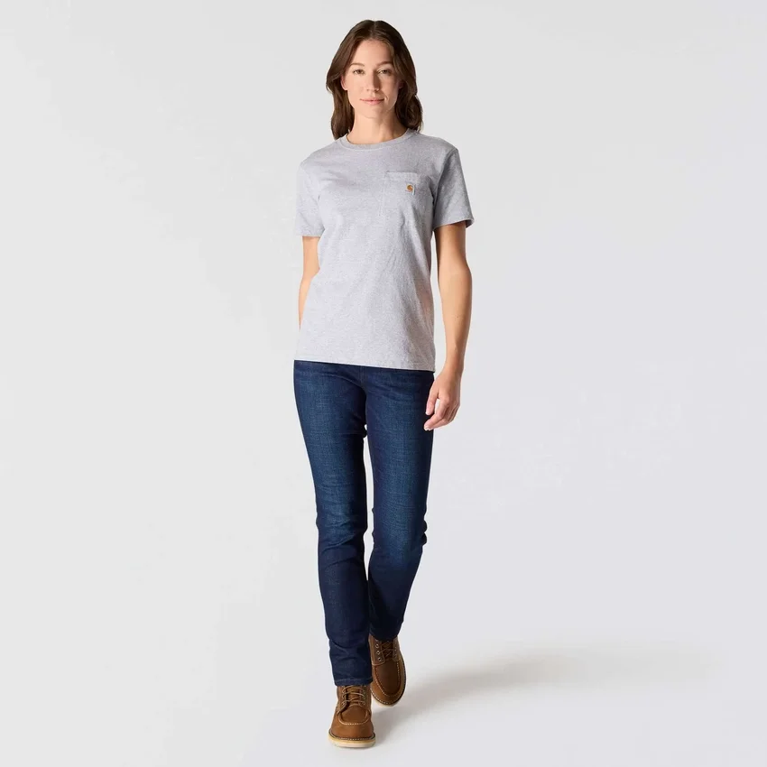 Camisola icónica K87 de corte largo e tecido pesado com bolsos para mulher