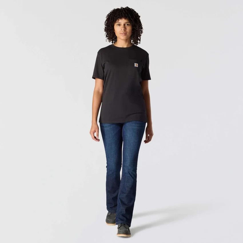 Camisola icónica K87 de corte largo e tecido pesado com bolsos para mulher