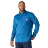 Camisola masculina Force com meio fecho, forrada a velo e com tecnologia de absorção de humidade