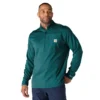 Camisola masculina Force com meio fecho, forrada a velo e com tecnologia de absorção de humidade
