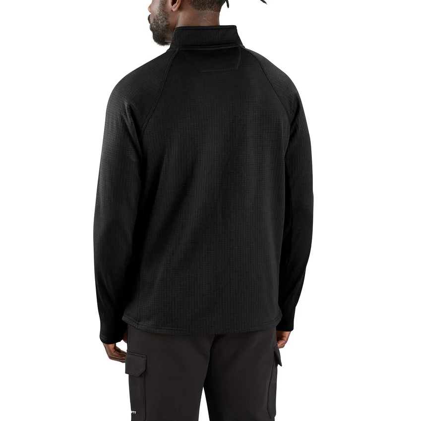 Camisola masculina Force com meio fecho, forrada a velo e com tecnologia de absorção de humidade