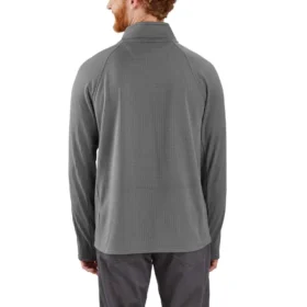 Camisola masculina Force com meio fecho, forrada a velo e com tecnologia de absorção de humidade