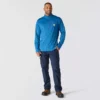 Camisola masculina Force com meio fecho, forrada a velo e com tecnologia de absorção de humidade