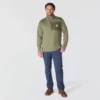 Camisola masculina Force com meio fecho, forrada a velo e com tecnologia de absorção de humidade