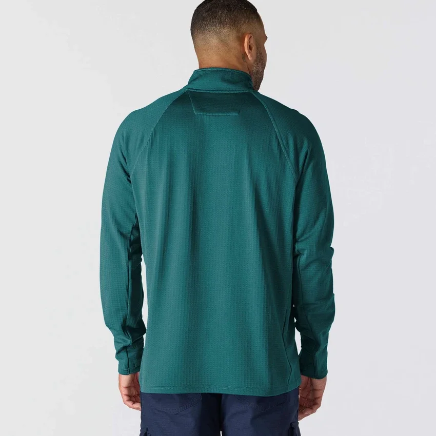 Camisola masculina Force com meio fecho, forrada a velo e com tecnologia de absorção de humidade