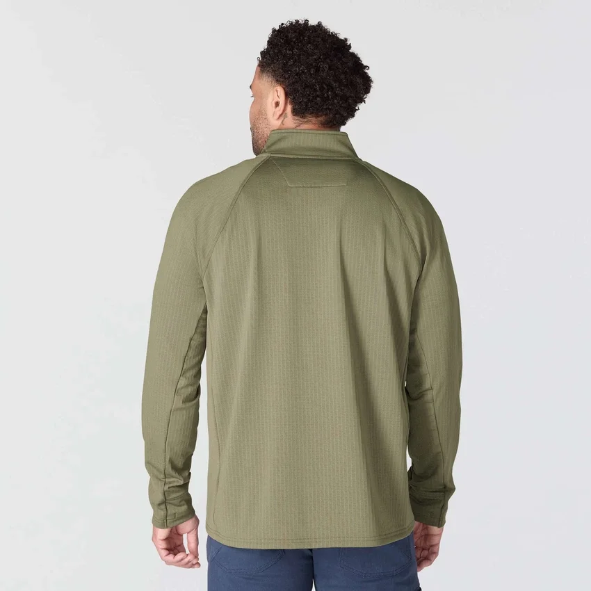 Camisola masculina Force com meio fecho, forrada a velo e com tecnologia de absorção de humidade