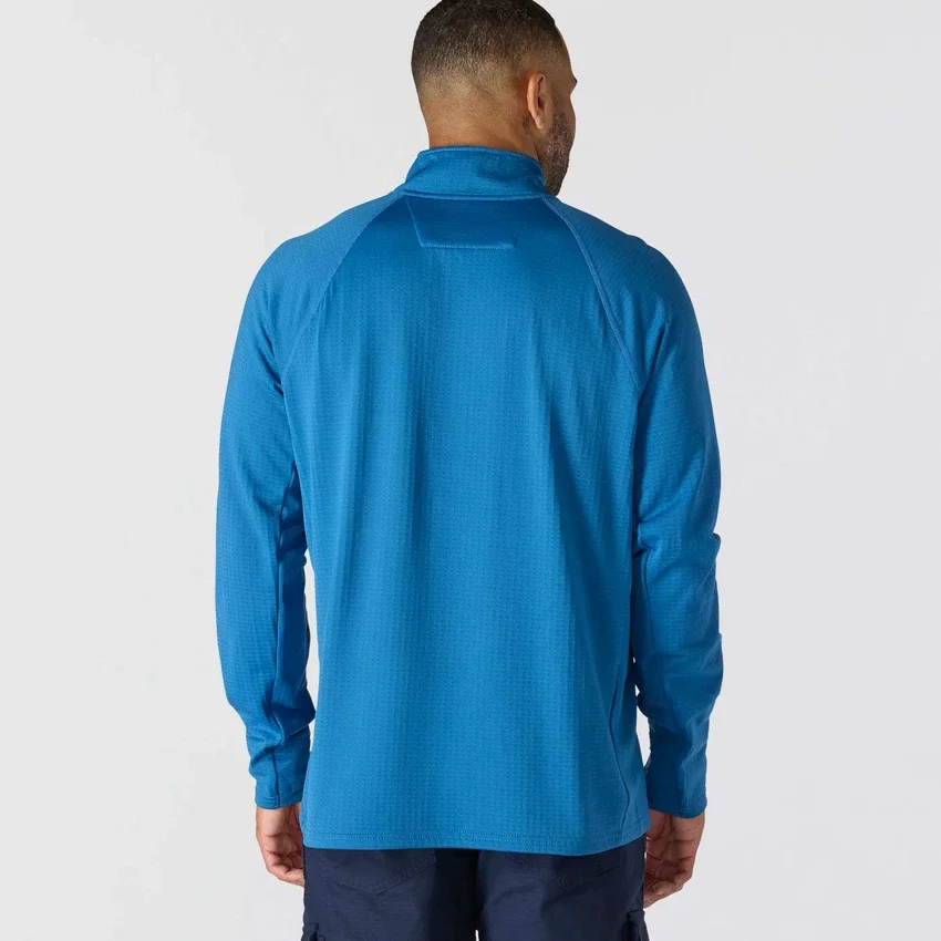 Camisola masculina Force com meio fecho, forrada a velo e com tecnologia de absorção de humidade