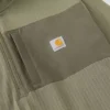 Camisola masculina Force com meio fecho, forrada a velo e com tecnologia de absorção de humidade