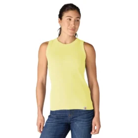 Camisola sem mangas feminina leve e respirável em Tencel com canelado