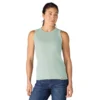 Camisola sem mangas feminina leve e respirável em Tencel com canelado