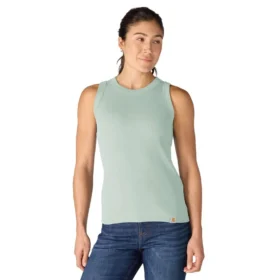 Camisola sem mangas feminina leve e respirável em Tencel com canelado