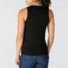 Camisola sem mangas feminina leve e respirável em Tencel com canelado
