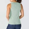 Camisola sem mangas feminina leve e respirável em Tencel com canelado