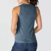 Camisola sem mangas feminina leve e respirável em Tencel com canelado