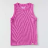 Camisola sem mangas feminina leve e respirável em Tencel com canelado